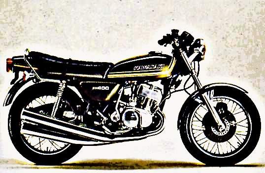 1976 77 kh400 motorbike A4 Photo Print