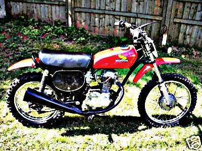 1976 Honda Xr75 motorbike A4 Photo Print