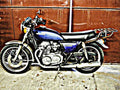 1976 Kawasaki Kz400 motorbike A4 Photo Print