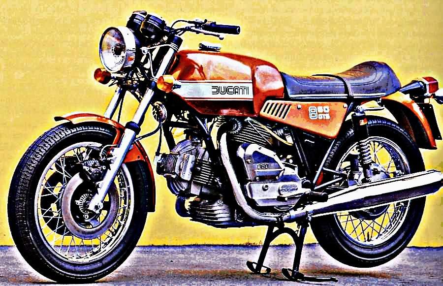 1976 ducati 860gts motorbike A4 Photo Print