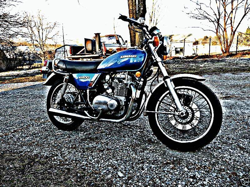1976 kz400 motorbike A4 Photo Print