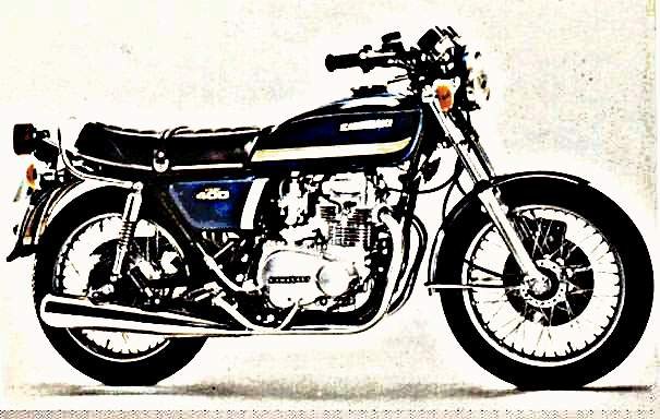 1976 z400 motorbike A4 Photo Print