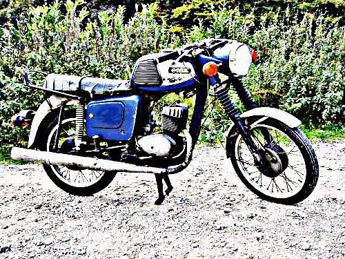1977 Mz Ts150 motorbike A4 Photo Print