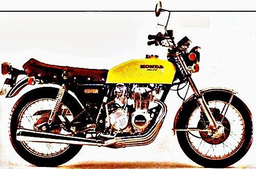 1977 cb 400f2 motorbike A4 Photo Print