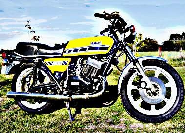 1977 rd400e motorbike A4 Photo Print