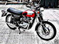 1977 triumph daytona motorbike A4 Photo Print