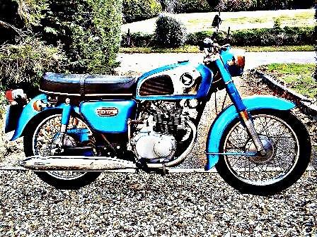 1978 Honda Cd175 motorbike A4 Photo Print