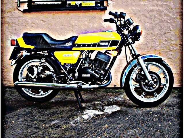 1978 Yamaha Rd400 motorbike A4 Photo Print