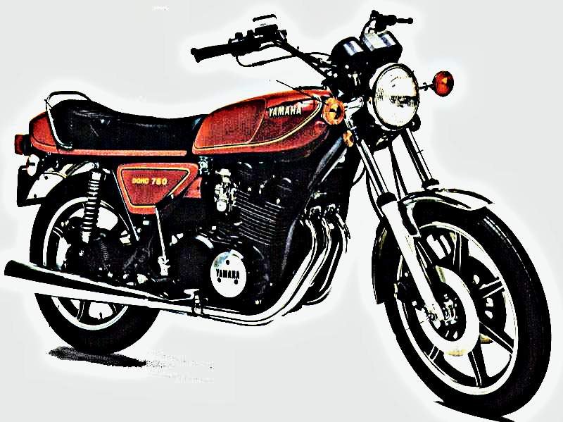 1978 yamaha xs750 motorbike A4 Photo Print