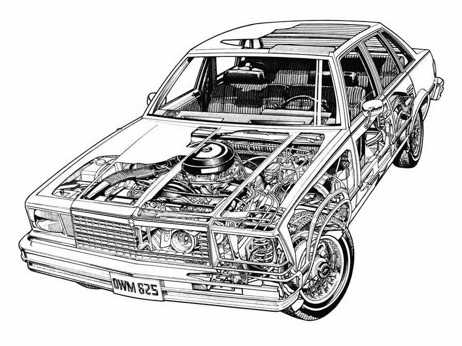 1979 Chevrolet Malibu cutaway A4 Photo Print