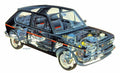 1979 Fiat 127 cutaway A4 Photo Print