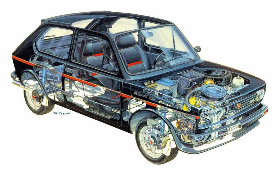 1979 Fiat 127 cutaway A4 Photo Print