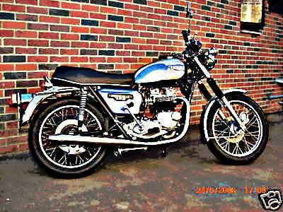 1979 bonneville motorbike A4 Photo Print