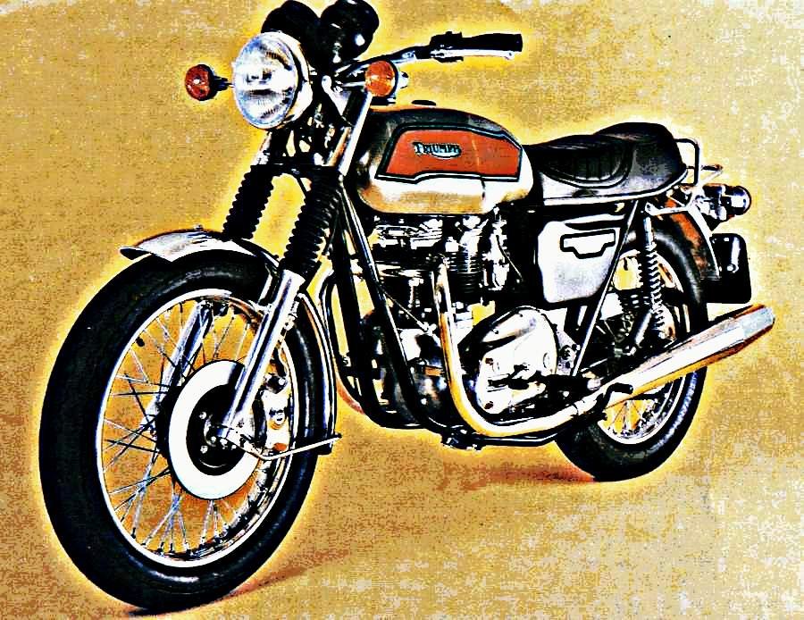 1979 t140e motorbike A4 Photo Print