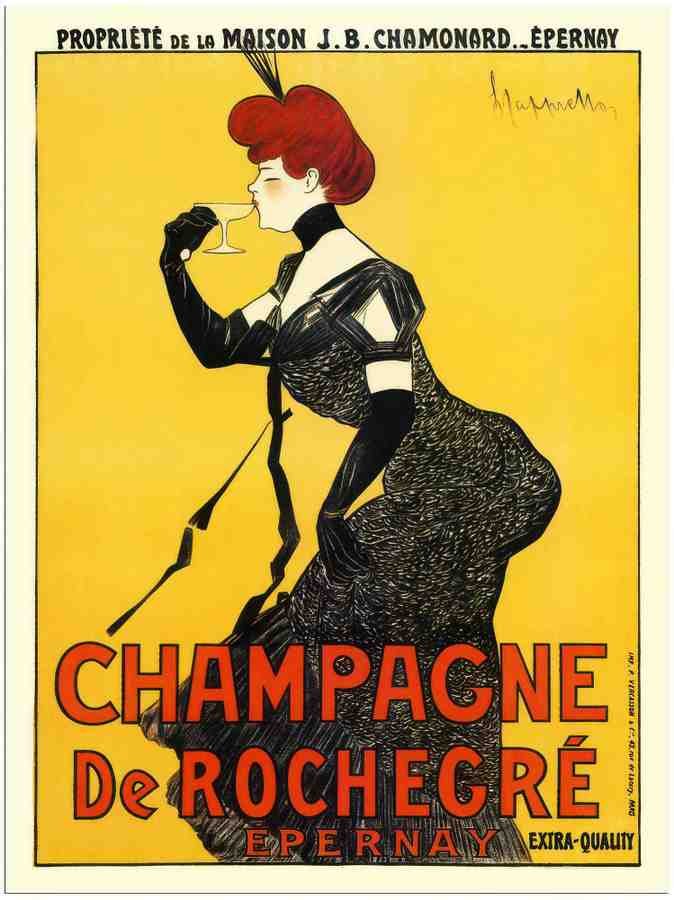 198 champagne de rochegre leonetto cappiello 1902 2 Vintage Advert A4 Photo Print