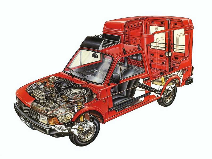 1980 Fiat Fiorino cutaway A4 Photo Print
