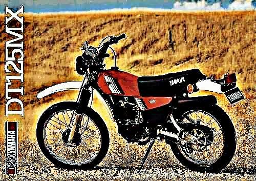 1980 dt125 motorbike A4 Photo Print