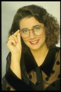 198006 Friendly Smiling Look, Model Wearing Glasses A4 Photo Print