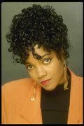 198012 Black Model, Very Curly Hair A4 Photo Print