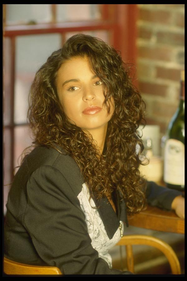 198018 Restaurant Scene, Brunette In Casual Attire A4 Photo Print
