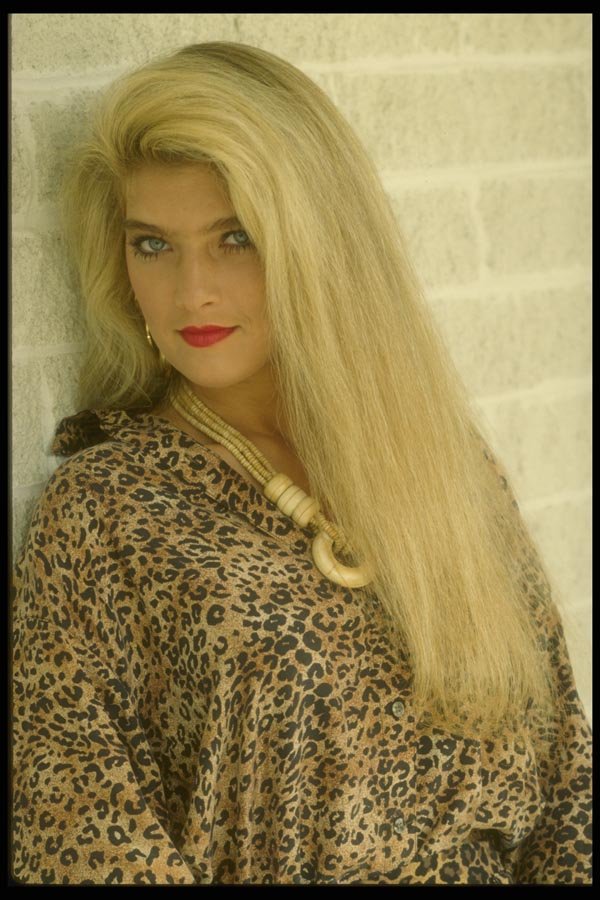 198033 Leopard Print & Long Blond Tresses A4 Photo Print