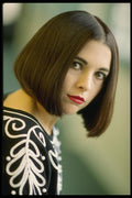 198058 Chin Length Auburn Bob A4 Photo Print