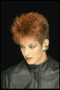 198075 Bold Leather & Flaming Cinnamon colored Hair A4 Photo Print