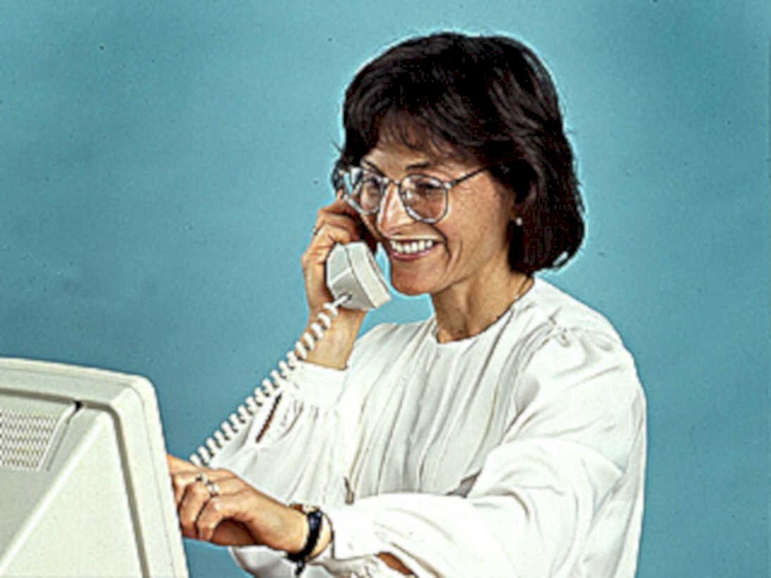 1980s office telephone1980s 1990s A4 Photo Print