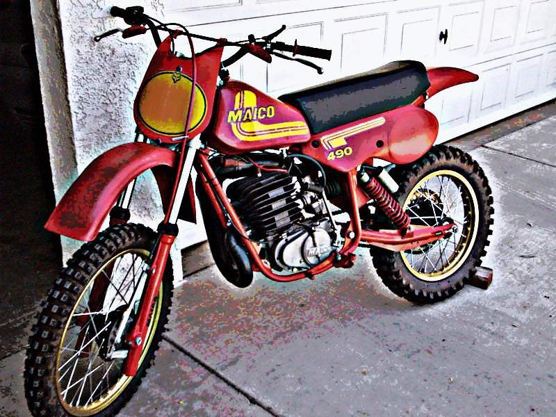 1981 Maico 490 motorbike A4 Photo Print