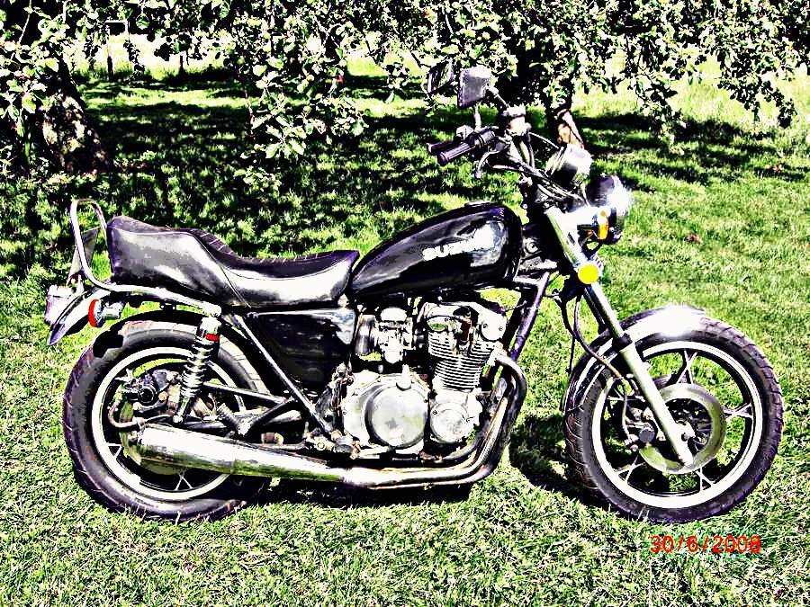 1981 gs550 custom motorbike A4 Photo Print