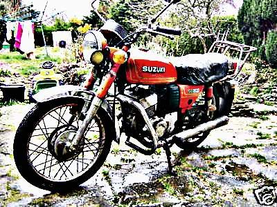 1981 suzuki sb200 motorbike A4 Photo Print