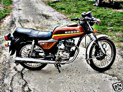 1982 cb100 motorbike A4 Photo Print