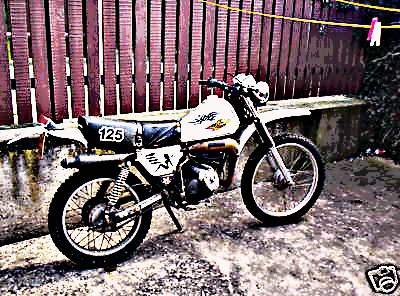 1982 kawasaki ke125 motorbike A4 Photo Print