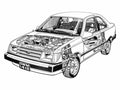 1984 Ford Tempo Coupe cutaway A4 Photo Print