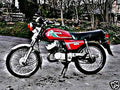 1985 h100 motorbike A4 Photo Print