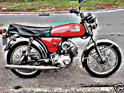 1985 yb100 motorbike A4 Photo Print