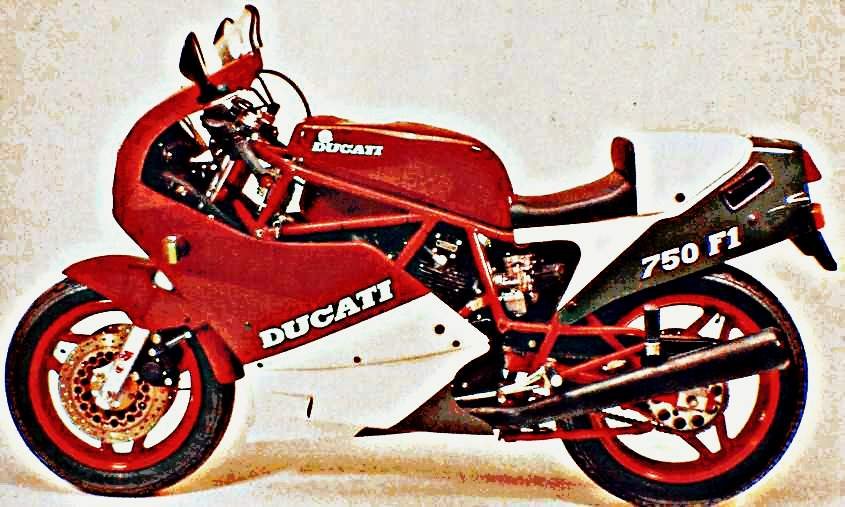 1987 750 f1 motorbike A4 Photo Print