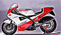 1988 Ducati 851 motorbike A4 Photo Print