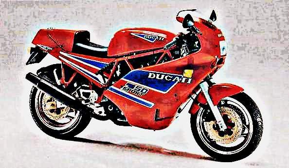 1988 ducati 750 sport motorbike A4 Photo Print