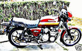 1988 gt750 motorbike A4 Photo Print
