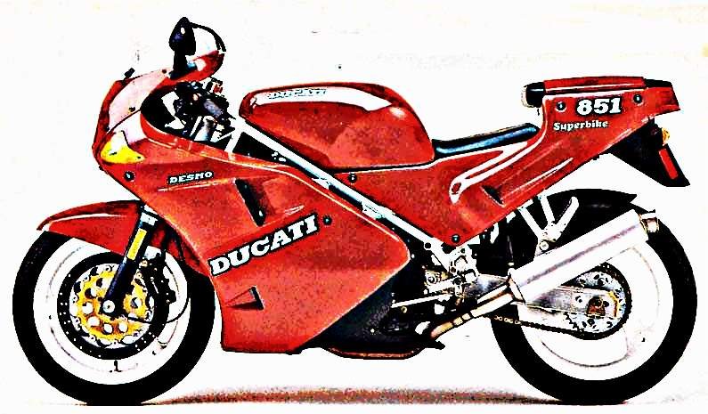 1989 ducati 851 strada motorbike A4 Photo Print
