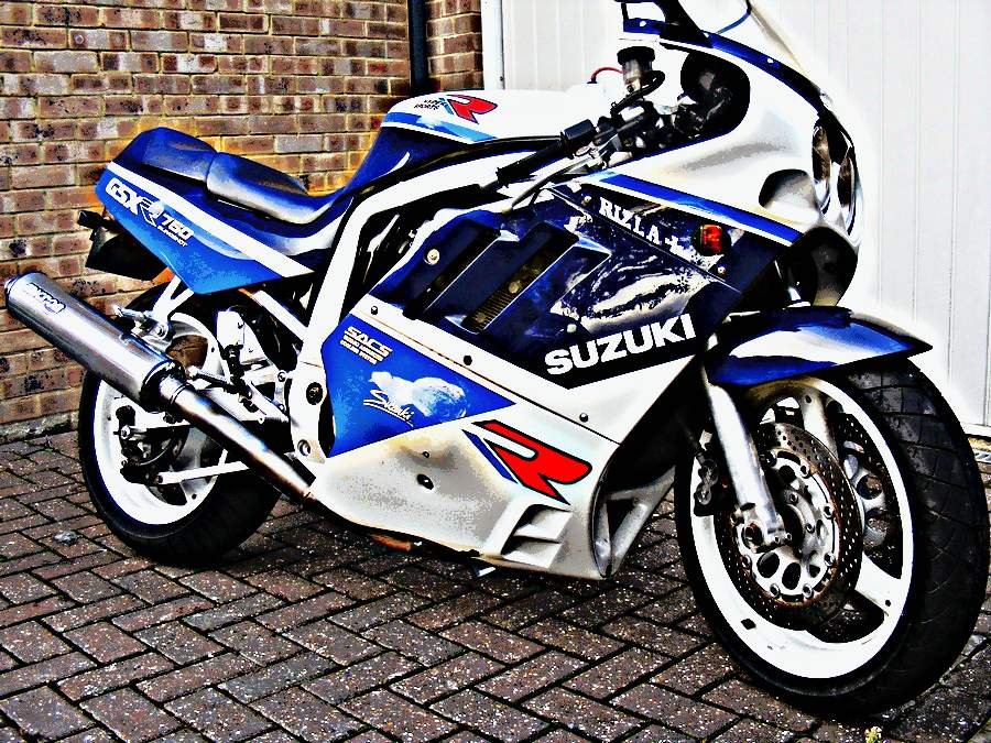 1989 gsxr 750 motorbike A4 Photo Print