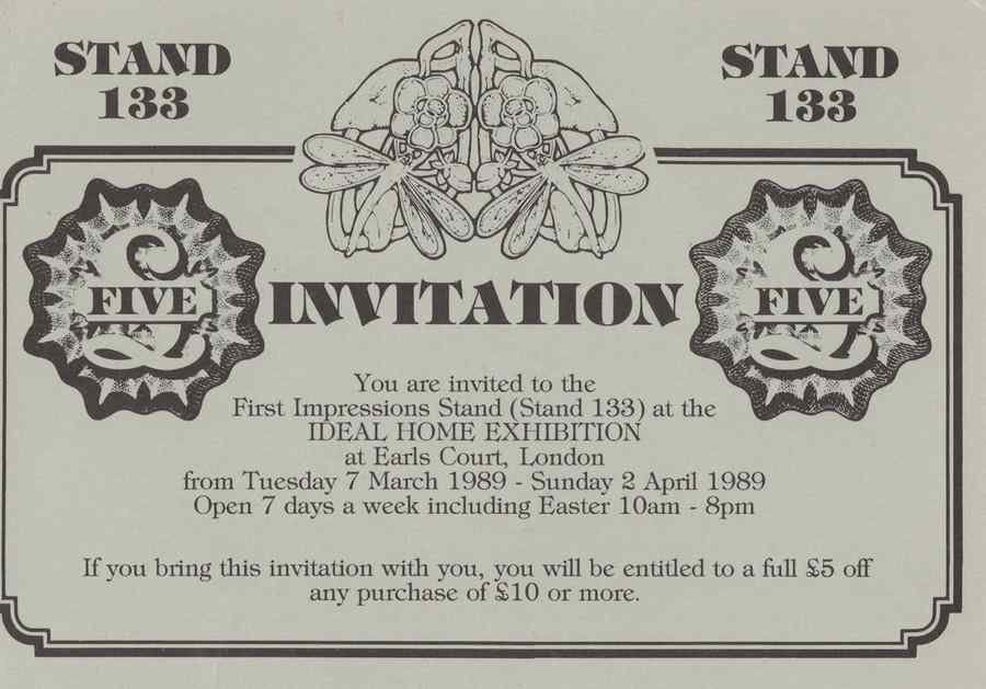 1989 ideal home exhibition private stand invitation 143397 A4 Photo Print