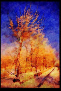 199025 Hoar Frost, Magog, Quebec A4 Limited Edition Watercolour Print
