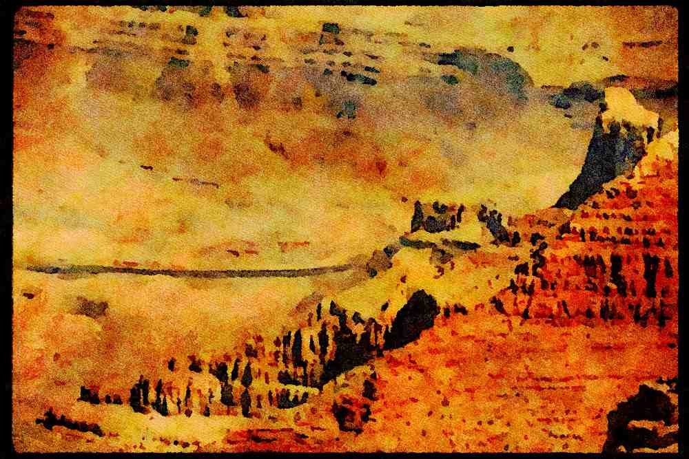 199074 Grand Canyon, Arizona A4 Limited Edition Watercolour Print