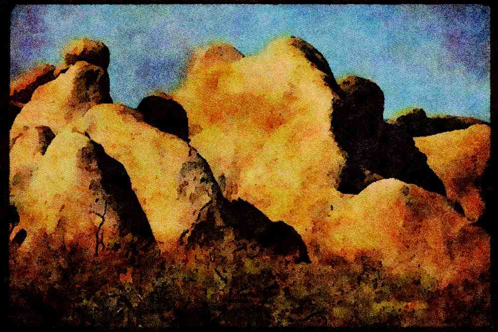 199082 Indian Rock Pile, Fort Davis, Texas A4 Limited Edition Watercolour Print