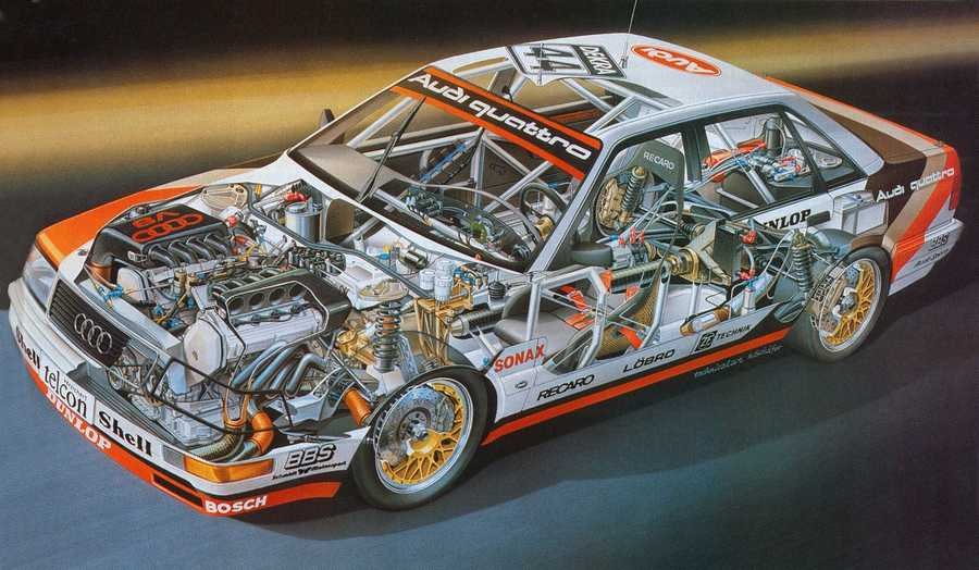 1991 Audi Quattro V8 DTM cutaway A4 Photo Print