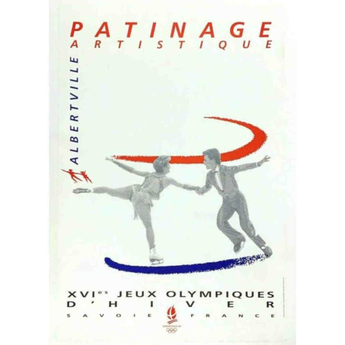 1992 Winter Olympics Ice Skating Visu Vintage Retro Advert Poster A4 Photo Prin