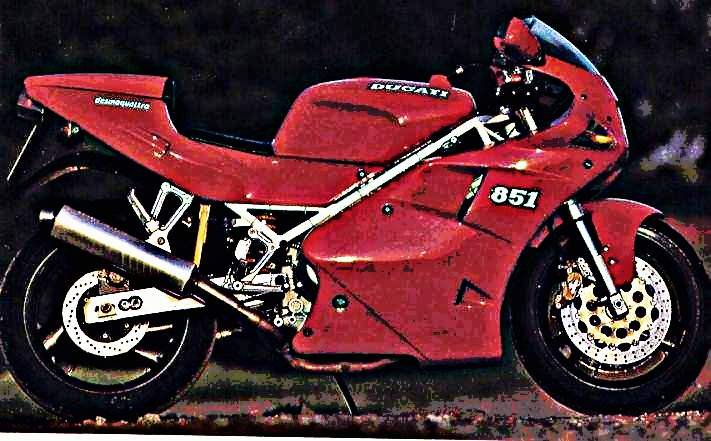 1992 ducati 851 strada motorbike A4 Photo Print