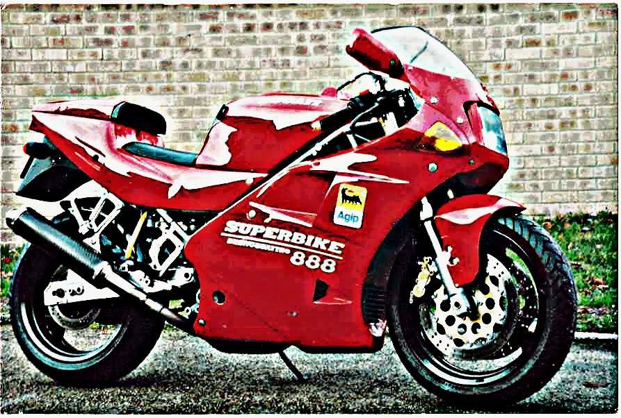 1993 888 strada motorbike A4 Photo Print